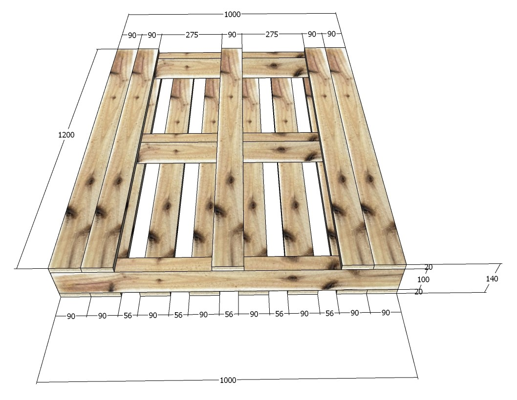 bản vẽ pallet gỗ